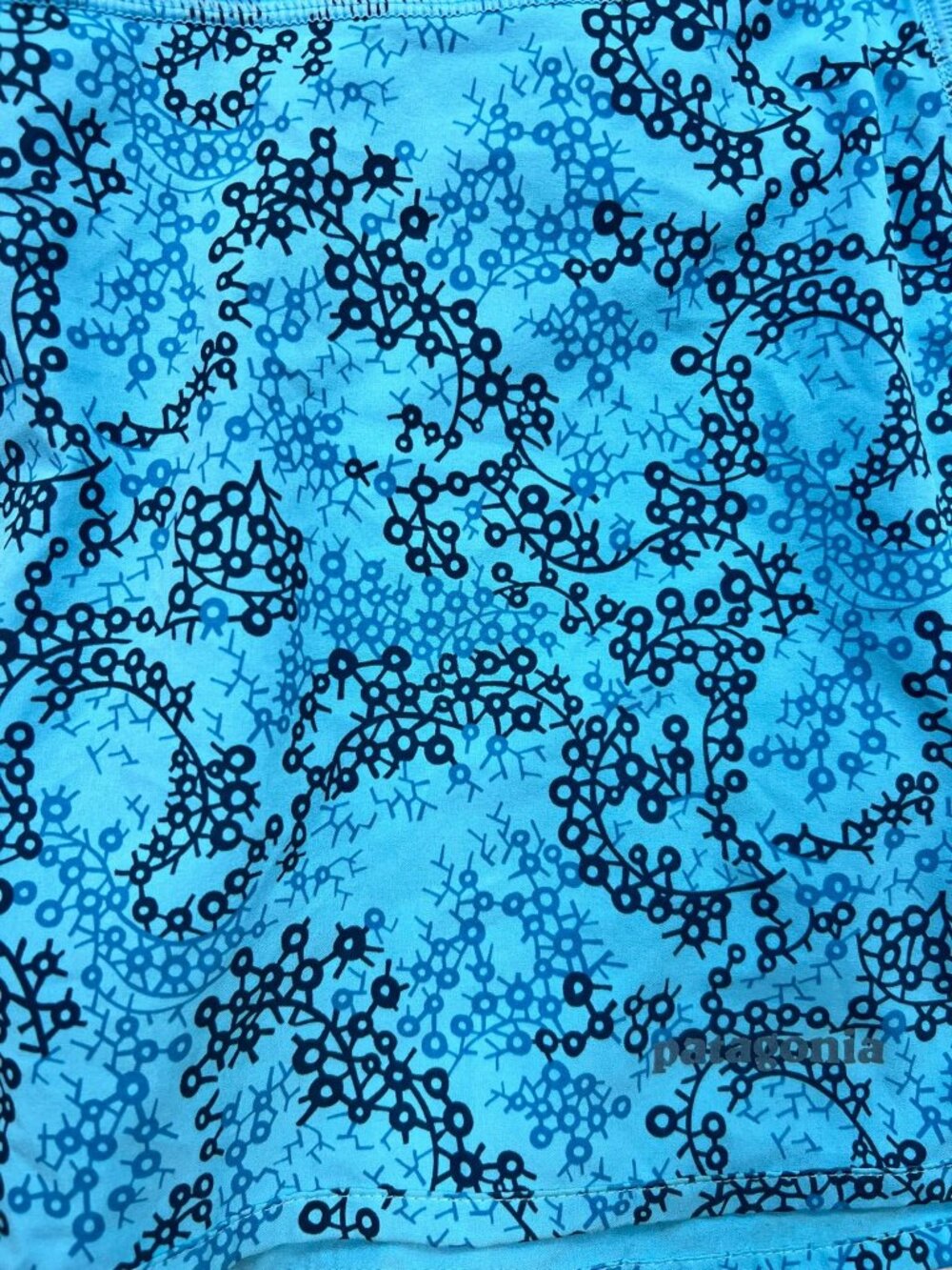 Patagonia Women's Nine Trails Skirt Pull On Stretch Size M Turquoise Abstract - Picture 6 of 10
